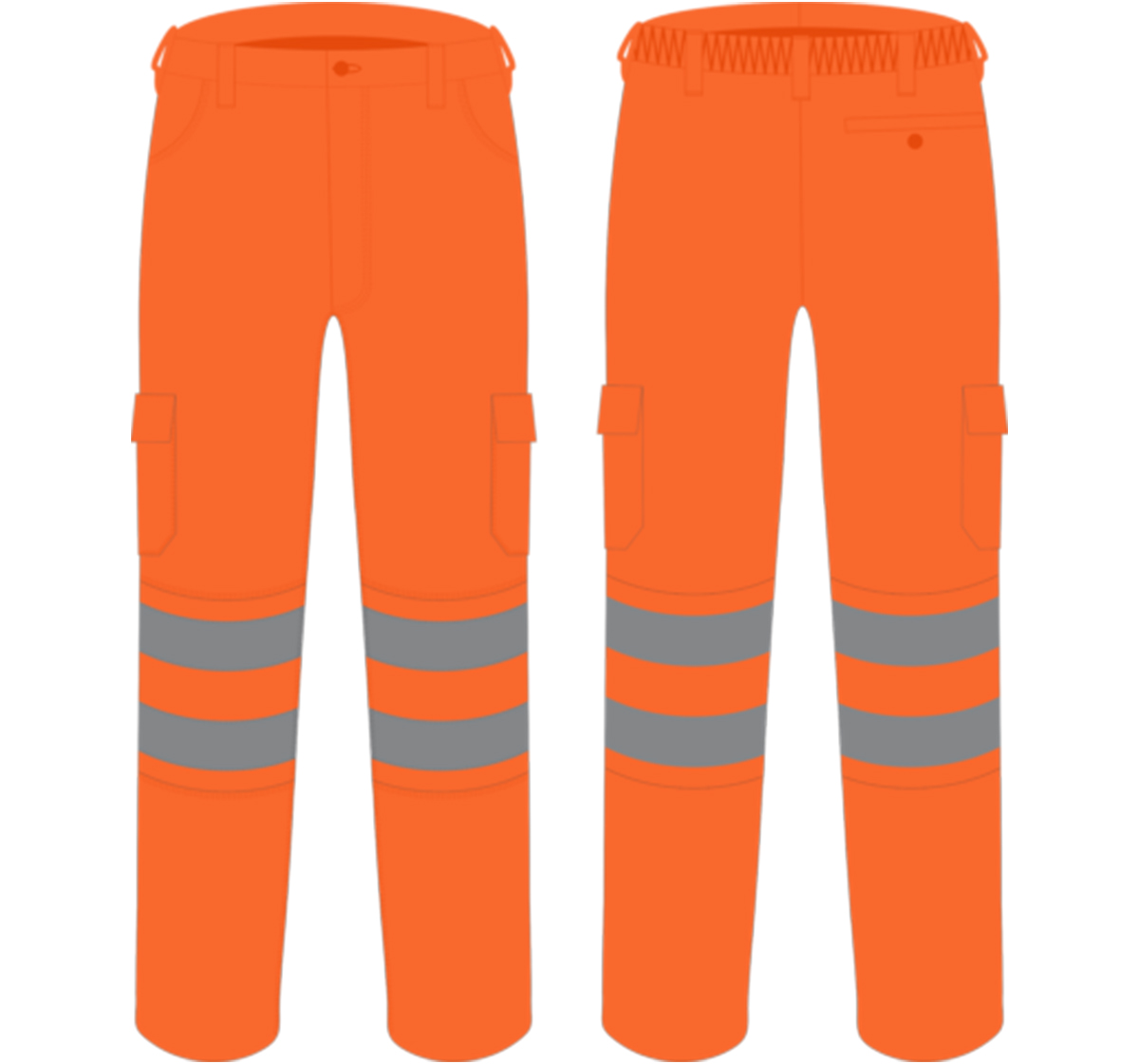 Hi Vis Oorange Cargo Trouser - HVCT-235-Orange